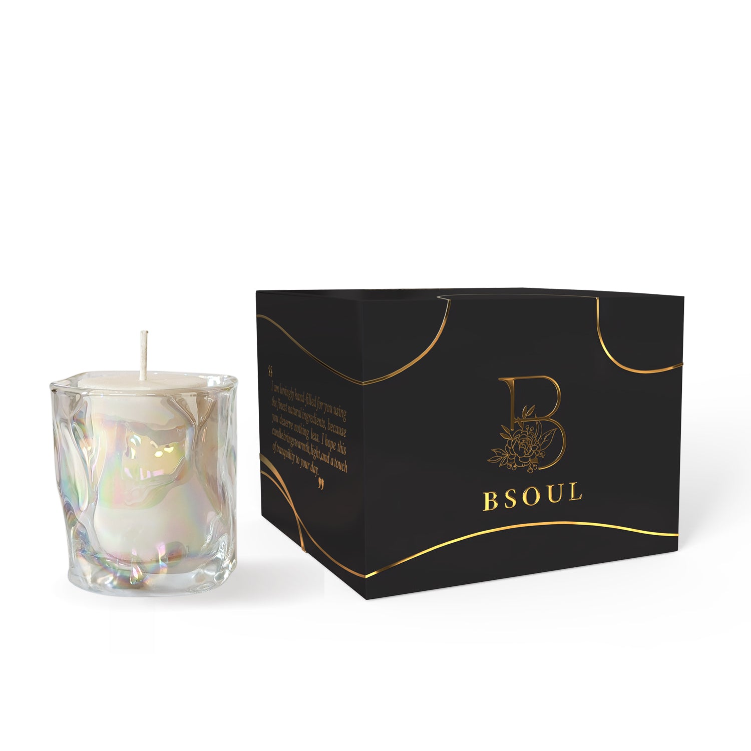 Clear Blown Glass Candle
